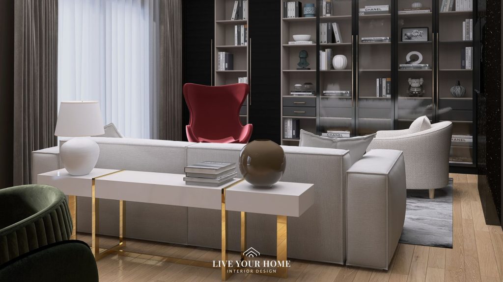 modernes elegantes Interiordesign - hochwertige Einrichtung für Doppelhaus, luxury living